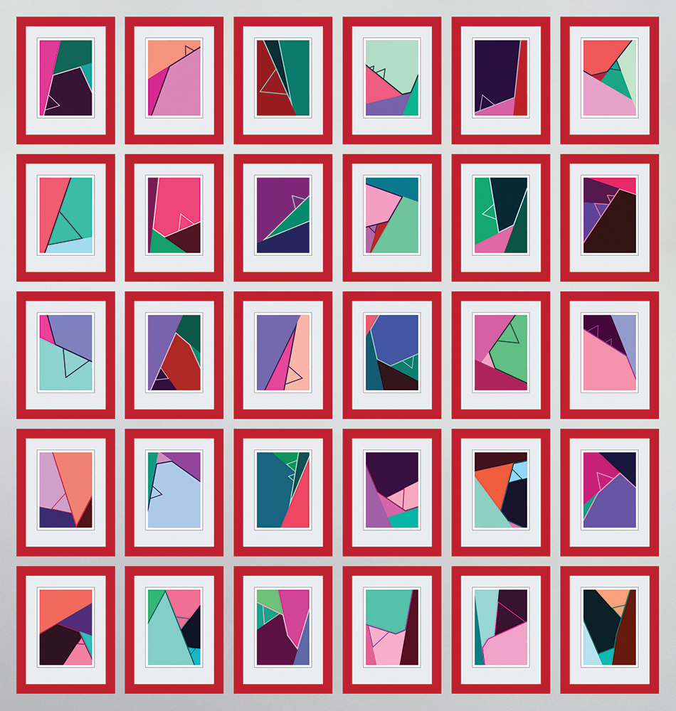   The Kaipara Wallace Arts Trust Award Winner  Shannon Novak,  30 Nights on Queen Street , 2017, C-type print and acrylic on recycled promotional material, 1330 x 1280mm 