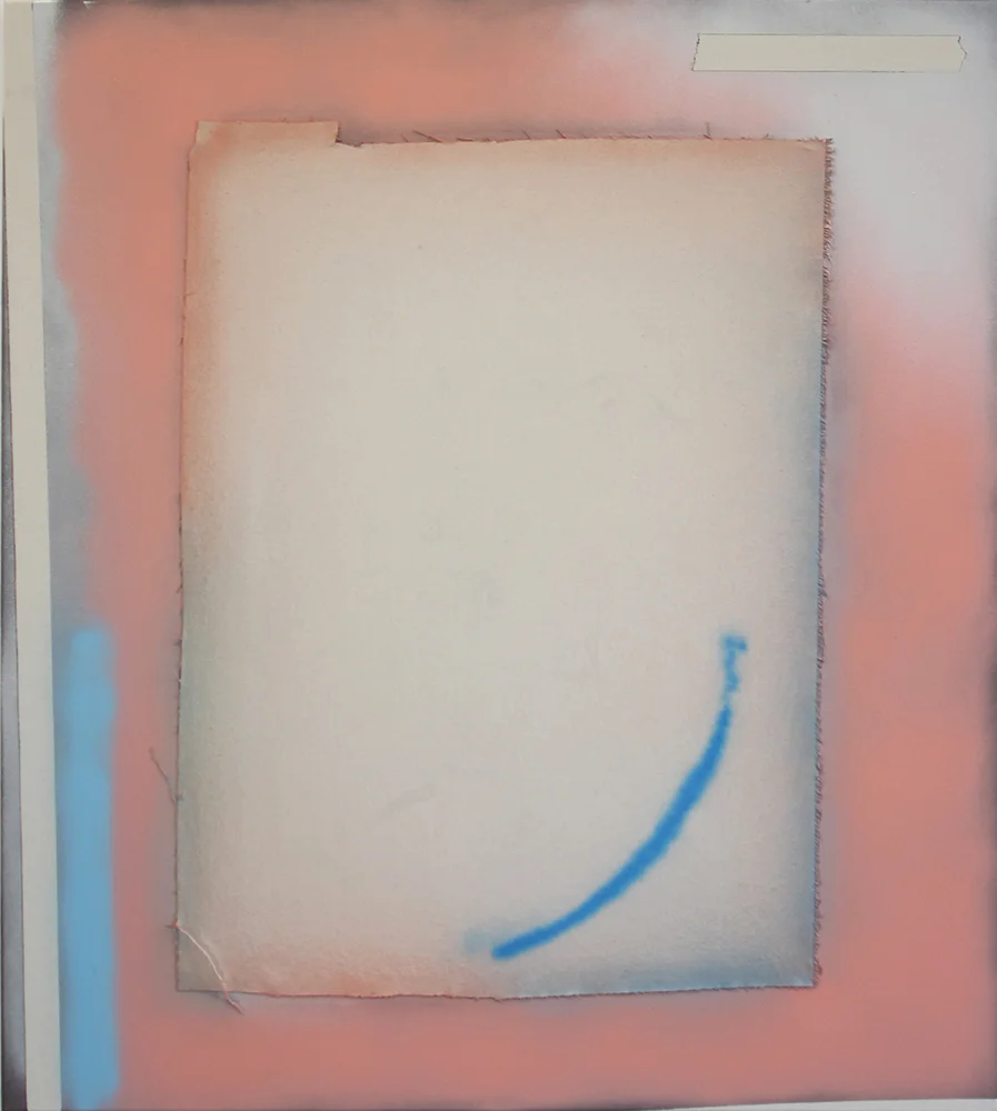   The Kaipara Wallace Arts Trust Award Winner  Hugo Lindsay,  Strip Club or Massage Parlour,  2015, Graphite compound and spray paint on cotton, 1100 x 1000mm 