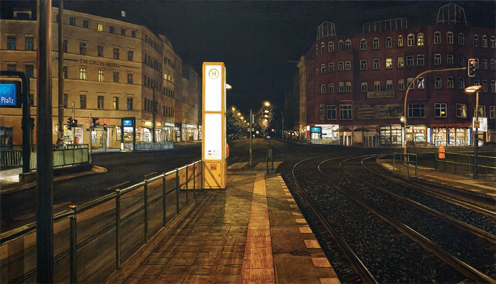   The Kaipara Foundation Wallace Arts Trust Award Winner  Sam Foley,  Tilting at the Heart of the Beast , 2012, Oil on canvas with digital projection, 1050 x 1800mm, 6 mins 