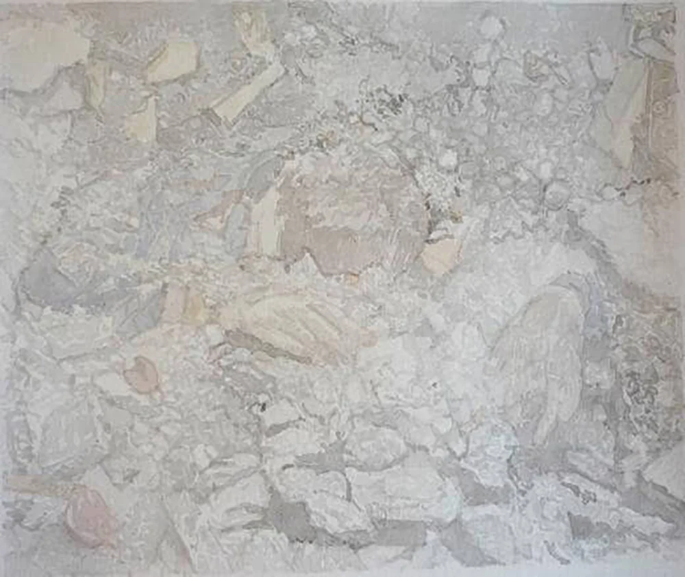   The Kaipara Foundation Wallace Arts Trust Award Winner  Linden Simmons,  Tuesday, December 30, 2008, A11 , 2009, Watercolour on paper, in white glazed frame, 210 x 297mm 