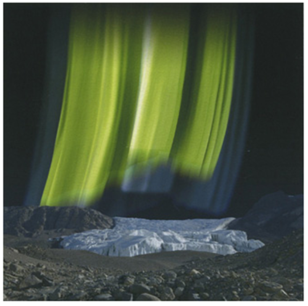   Jury Award Winner  Megan Jenkinson,  Atmospheric Optics V , 2007, Lenticular print (digital print, UV inks on polypropylene, adhered to additional lenticular lens, framed). 