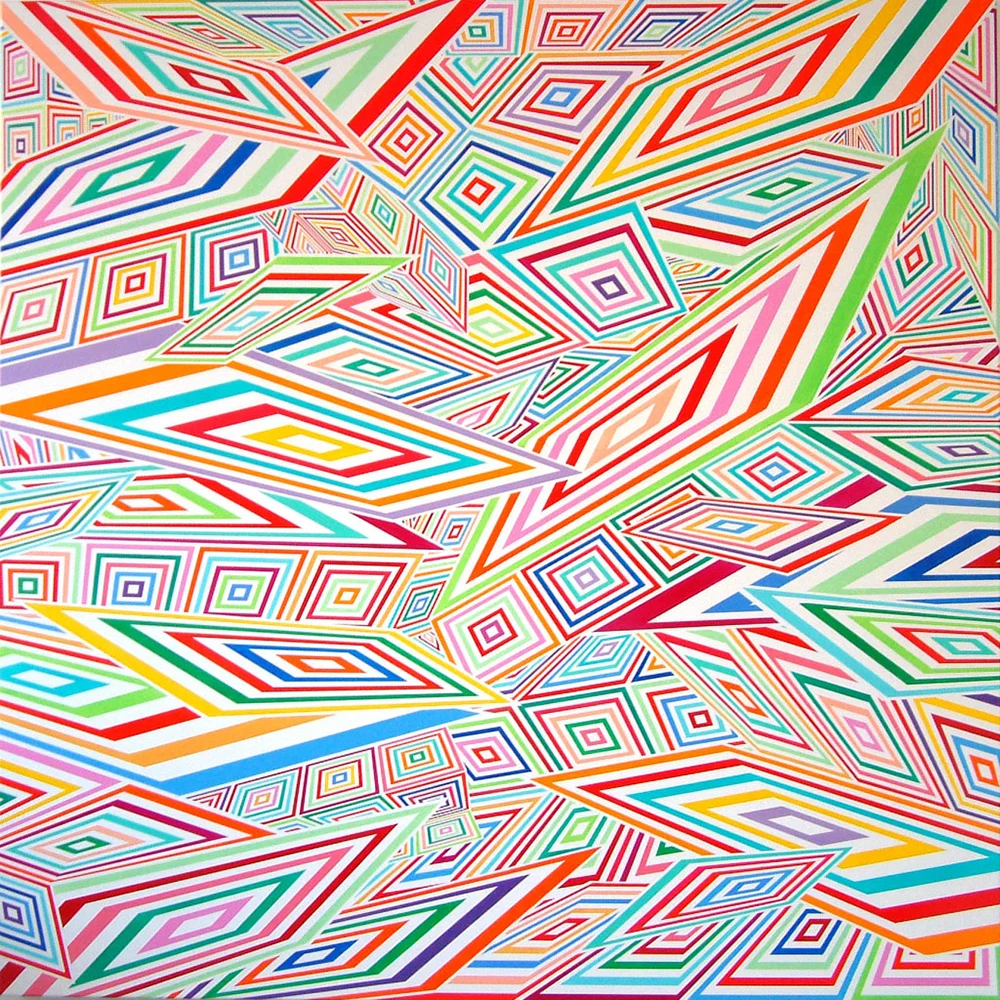   The Wallace Arts Trust Paramount Award Winner  Sara Hughes,  Download,  2005, Acrylic on linen, 1500 x 1500mm 