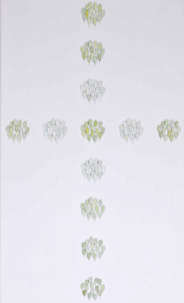   The Wallace Arts Trust Paramount Award Winner  Elizabeth Thomson,  Southern Cross Paterre , 1998, Bronze (paint, patina) on gesso, 1800 x 1060mm 