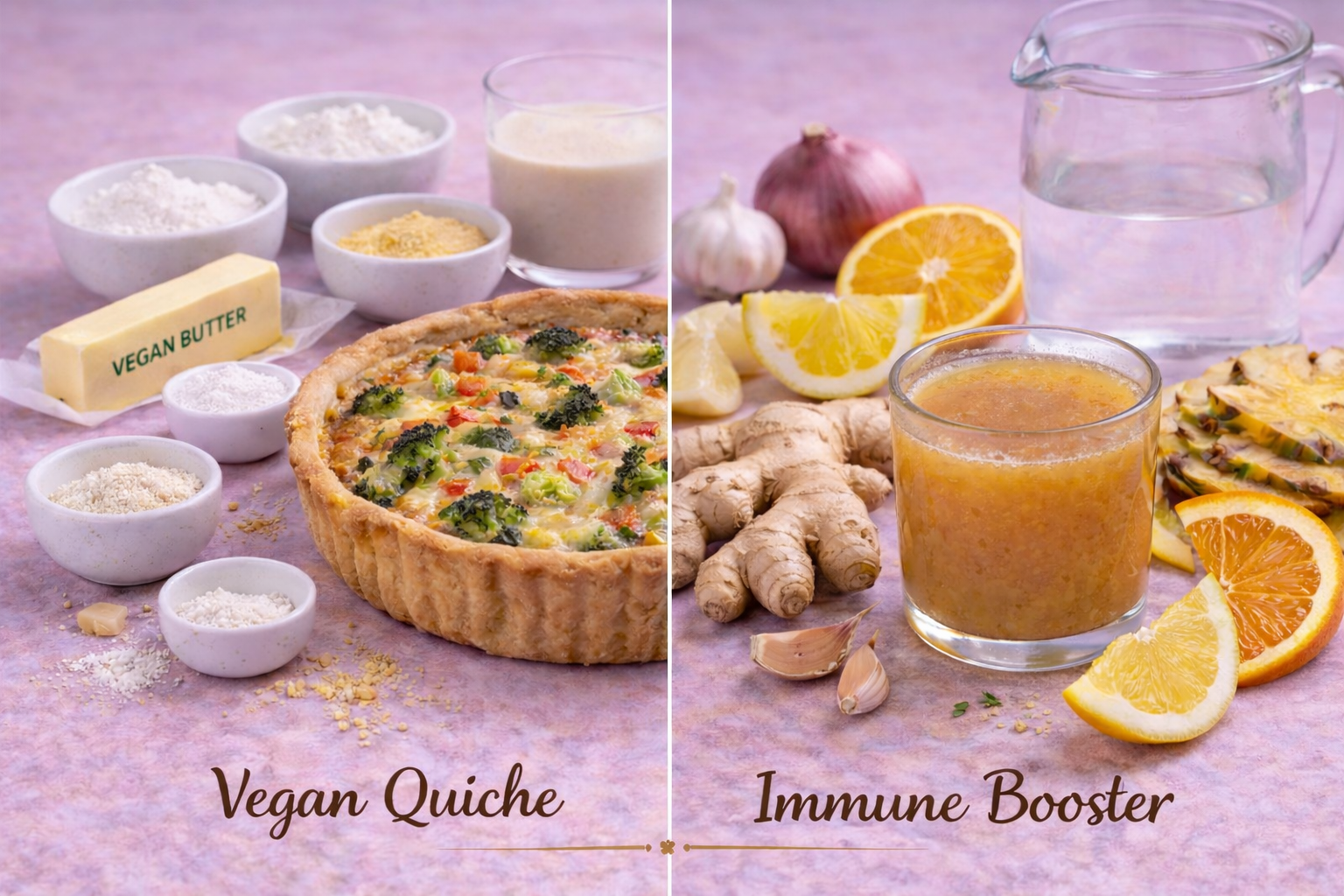 Vegan Quiche &amp; Immune Booster | Nourishing the Body from the Inside Out 🌱