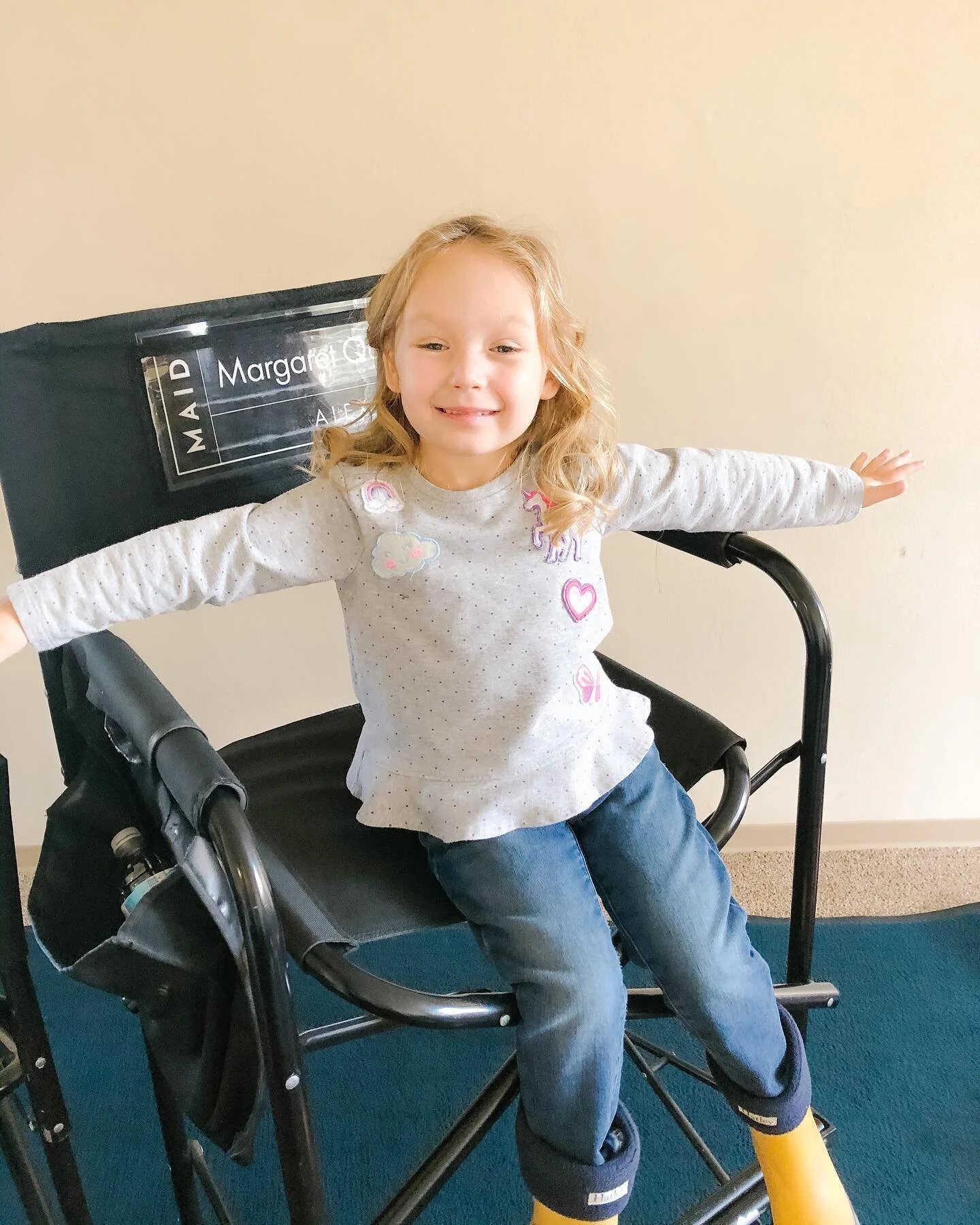 This girl is back on set this week. ⭐️ 

The production took a month long break and we gave Lena the choice of whether she wanted to continue. She missed &ldquo;her work&rdquo; so much. 

So the little photo-double is back at it. 💖 

The show she&rs