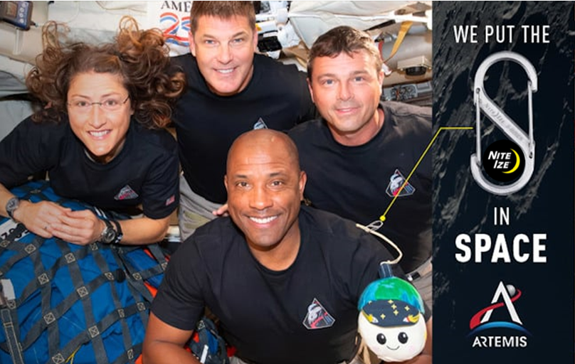 Nite Ize 'S Biner' spotted in space,  Cool!