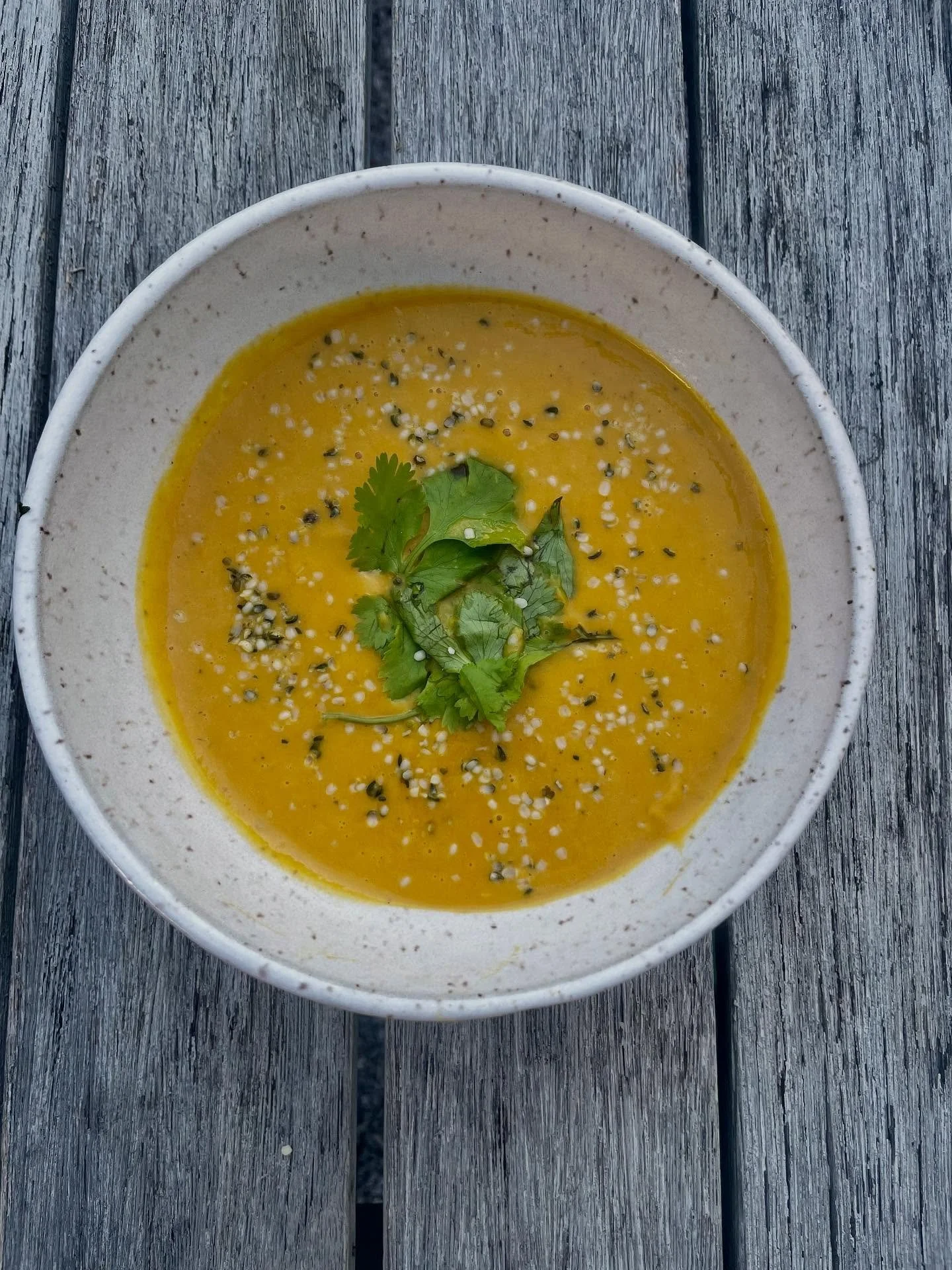 We sold out of roasted poblano in one day! Tomorrow&rsquo;s soup is a blend of roasted carrots, shallots, leeks, onion, garlic, ginger, white beans, coconut milk, miso broth and Moroccan spices and olive oil