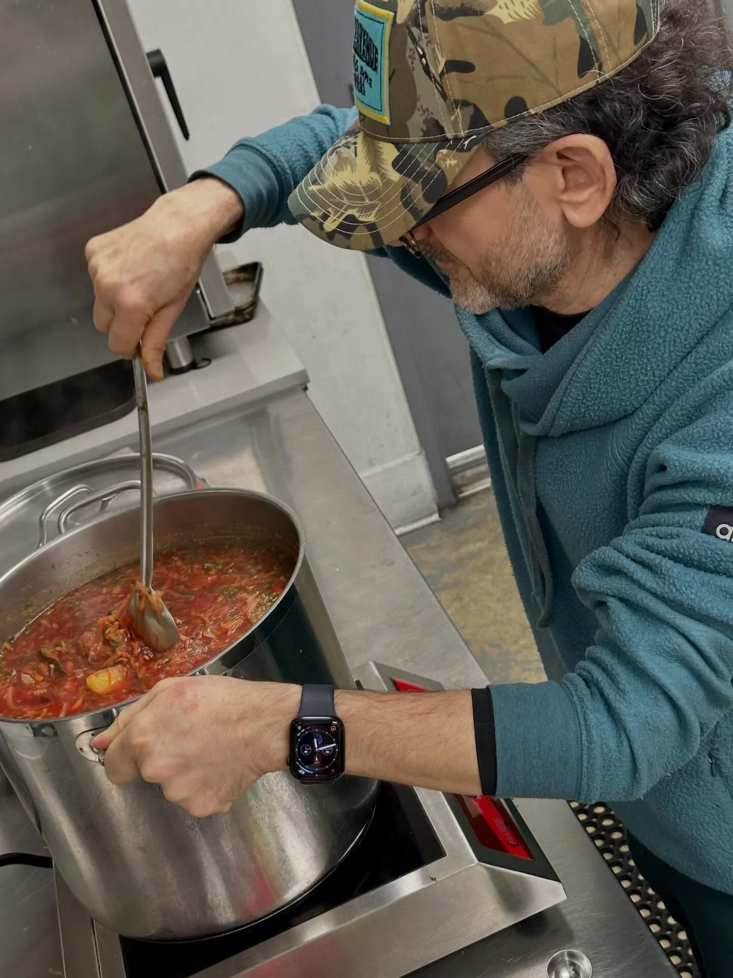 When temperatures drop to weather worthy of an Ukrainian Borscht, Misha volunteers his time away from the studio to make us a pot to serve all week. Growing up in Georgia, it was a staple for cold nights. The Soviet government loved to fuck with the 