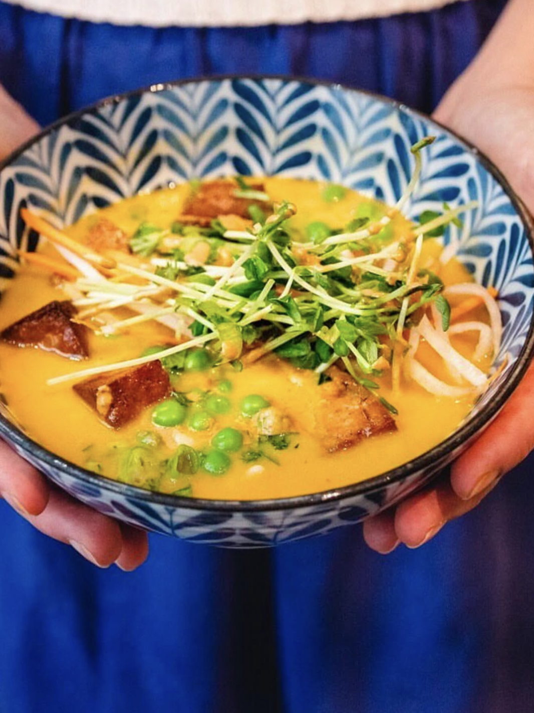  Plant based soup tofu curry vegetarian and vegan cafe in New Orleans 