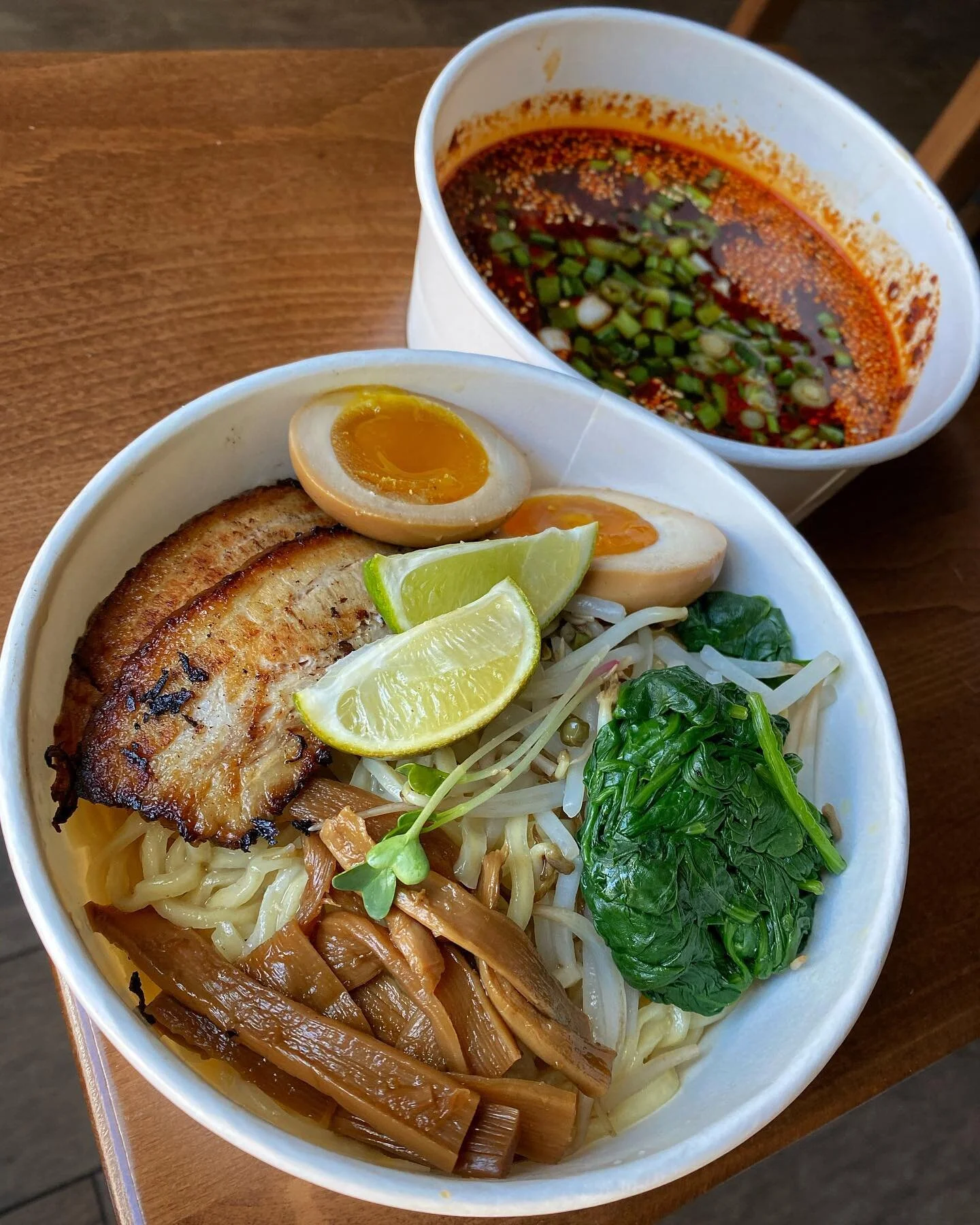 Nothing beats having our Spicy Cold Dipping Noodles on a hot day! 🍜😌 End your Labor Day weekend with our noods and use the LINK in our bio to place your order online or stop by our Irvine location for Outside Dining‼️ #hironoriramen