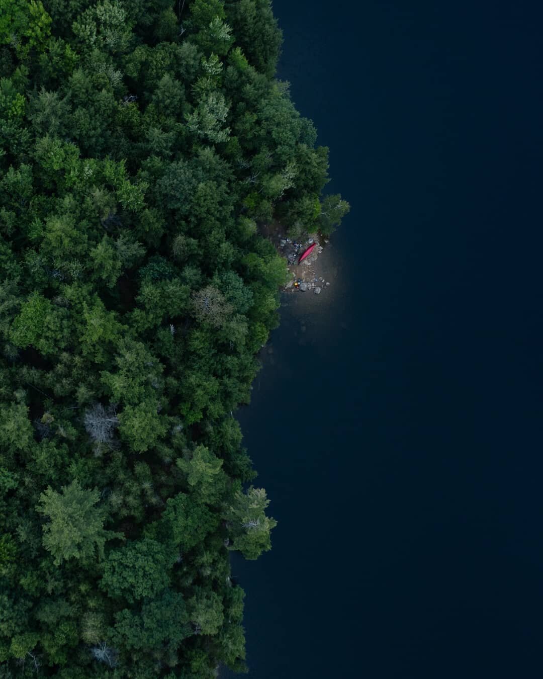 Our camp this summer in Poisson Blanc Regional Park in Quebec while filming with @dalal_el_hanna + @elloriemcknight - the lakes and waterways of Ontario and Quebec are incredibly beautiful and diverse ecosystems. It has me dreaming of a portage trip 