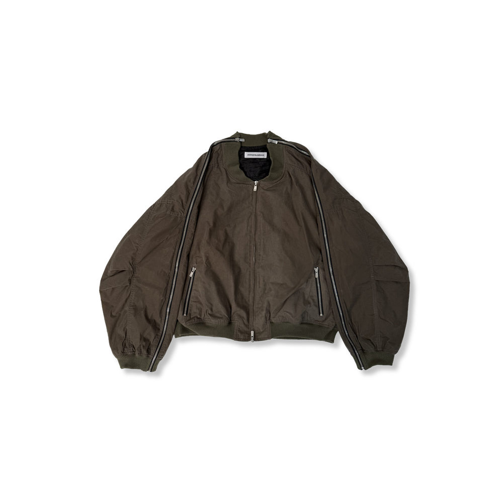 Waxed Cotton Zip MA-1 Bomber (Rust) — FFFPOSTALSERVICE