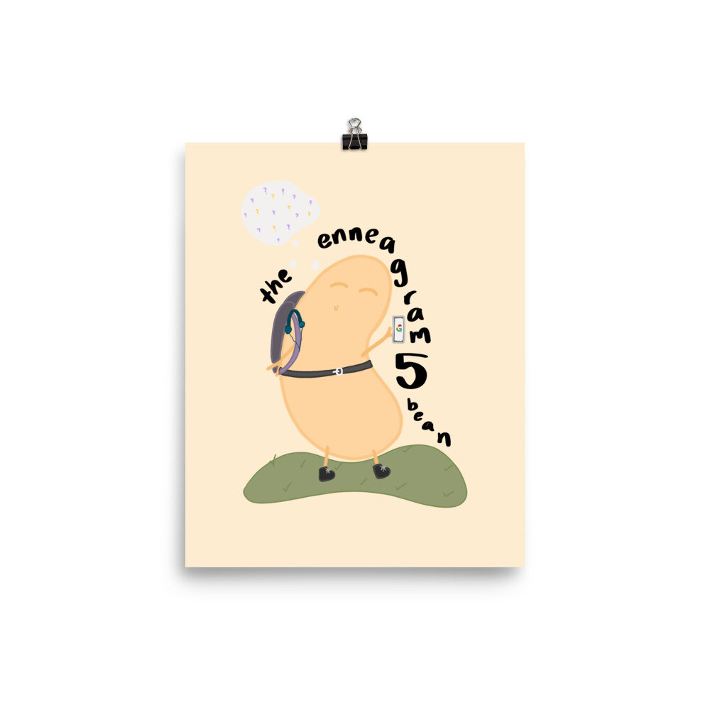 Enneagram 5 Bean - Print