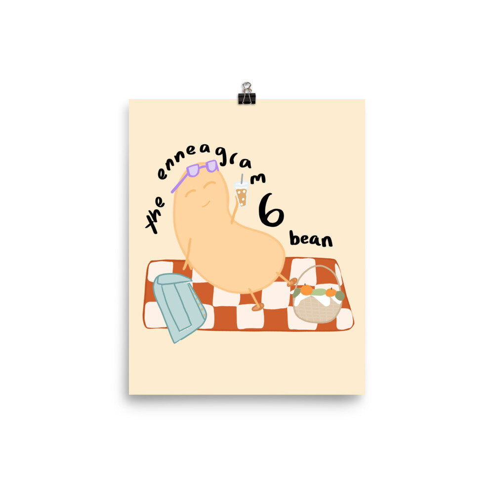 Enneagram 6 Bean - Print