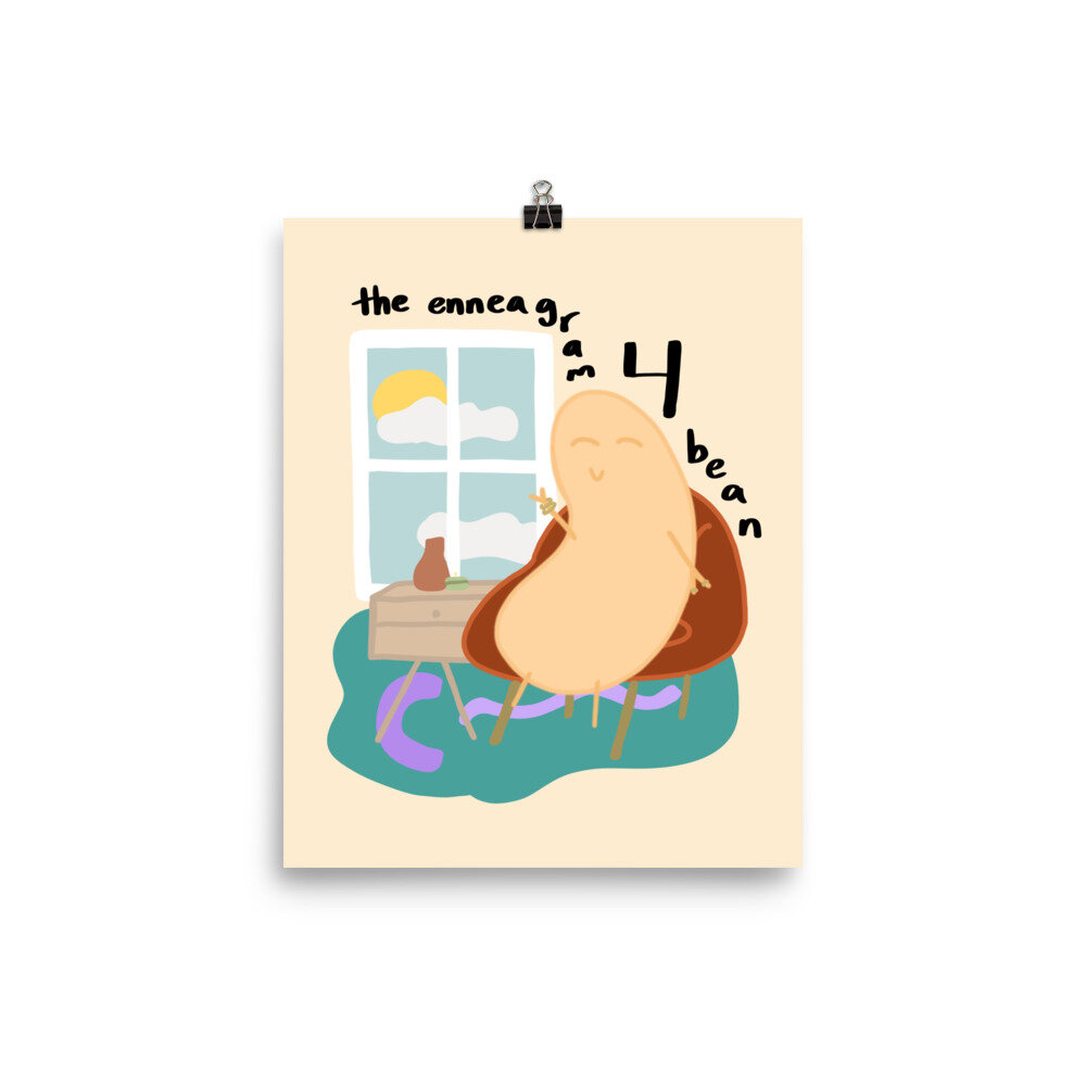 Enneagram 4 Bean - Print