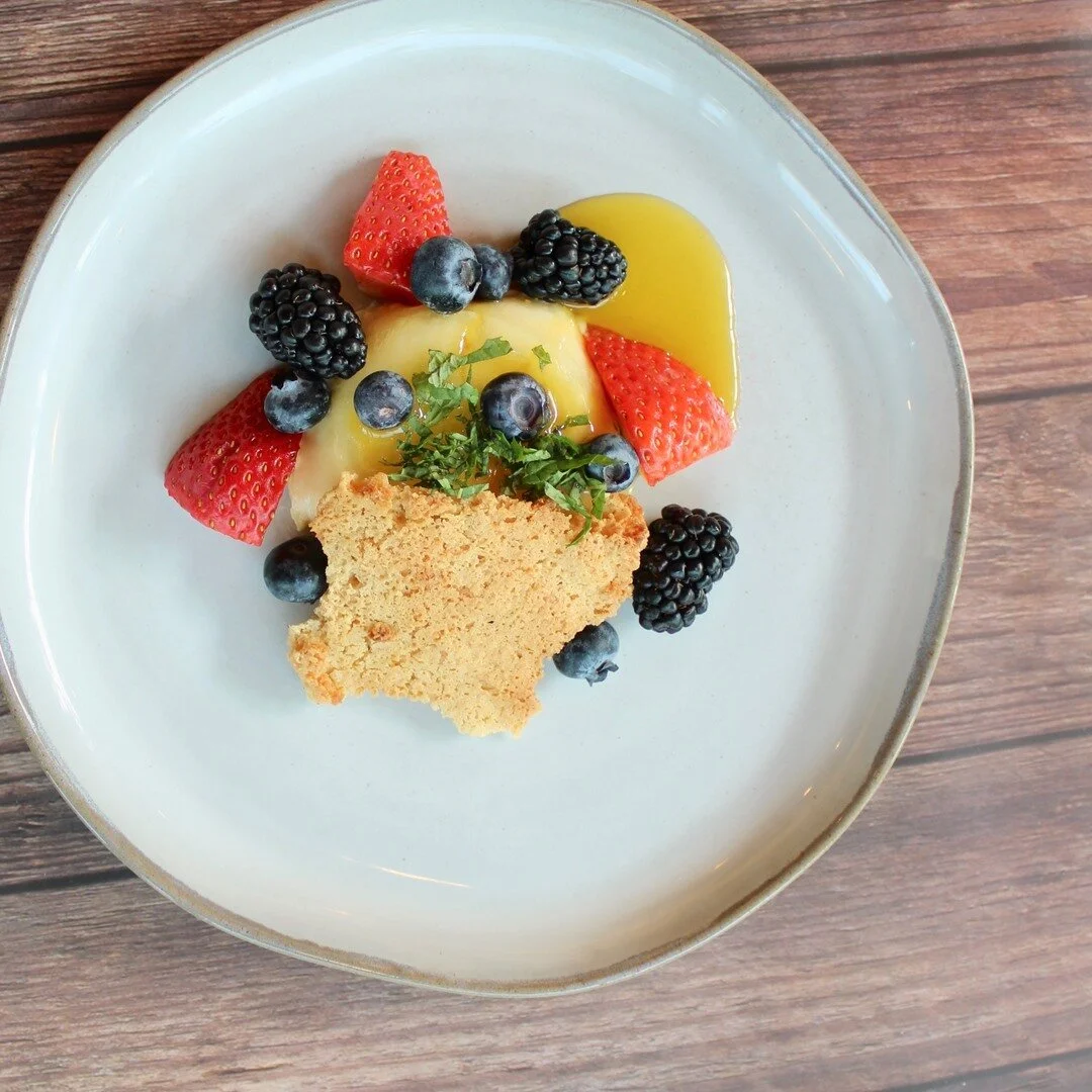 Creamy, sweet, and VEGAN! Our Vegan Panna Cotta is a thick pudding topped with berries, mango pur&eacute;e, basil oil, and a salted cookie! The perfect dessert after the perfect meal!⠀⠀⠀⠀⠀⠀⠀⠀⠀
⠀⠀⠀⠀⠀⠀⠀⠀⠀
⠀⠀⠀⠀⠀⠀⠀⠀⠀
 #houstontx #vietnamesefood #houstonf