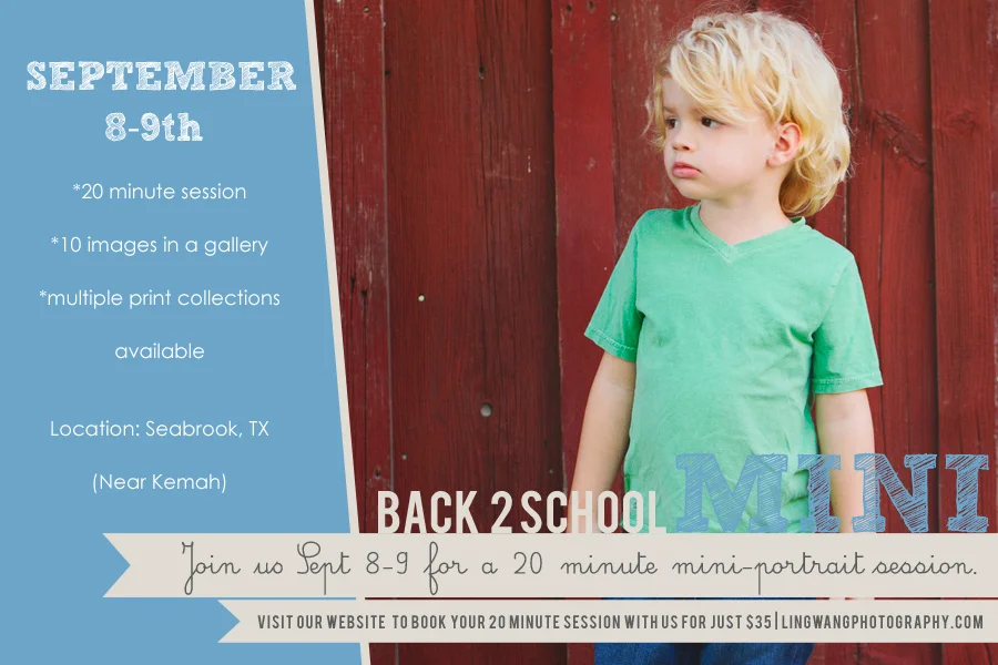 BACK TO SCHOOL MINI-SESSION & A GIVEAWAY!