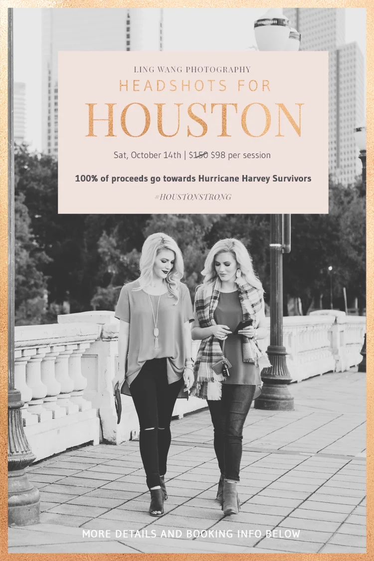 Book a Headshot Session and 100% of your shoot goes towards Harvey Survivors