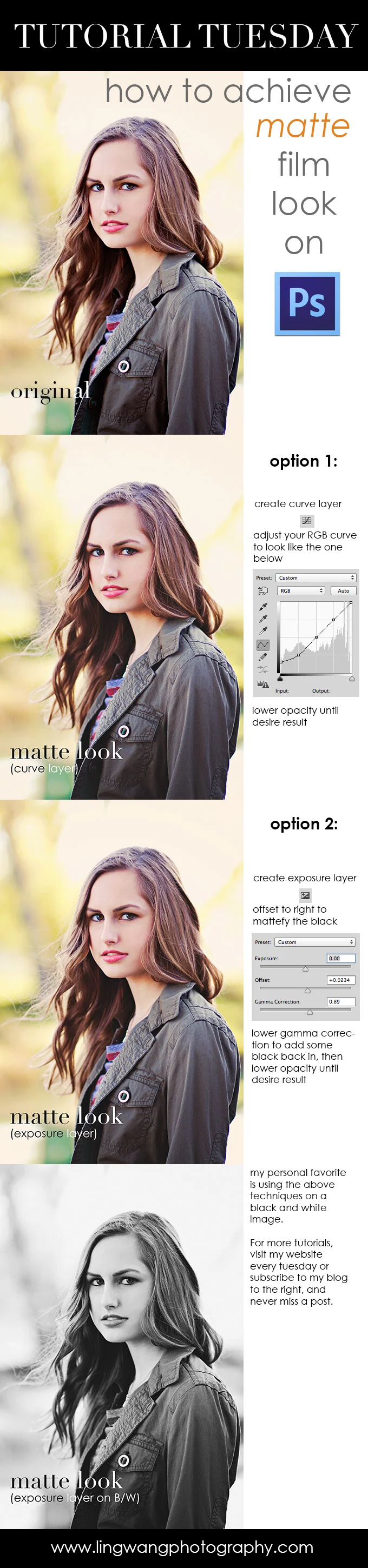 Tutorial Tuesday: How to Achieve Matte Film Look on Photoshop