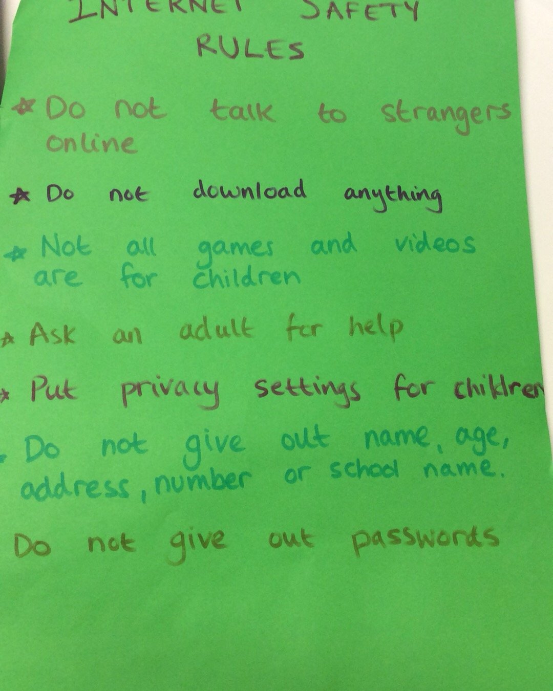 PSHE and ICT - Our Rules For Staying Safe Online!