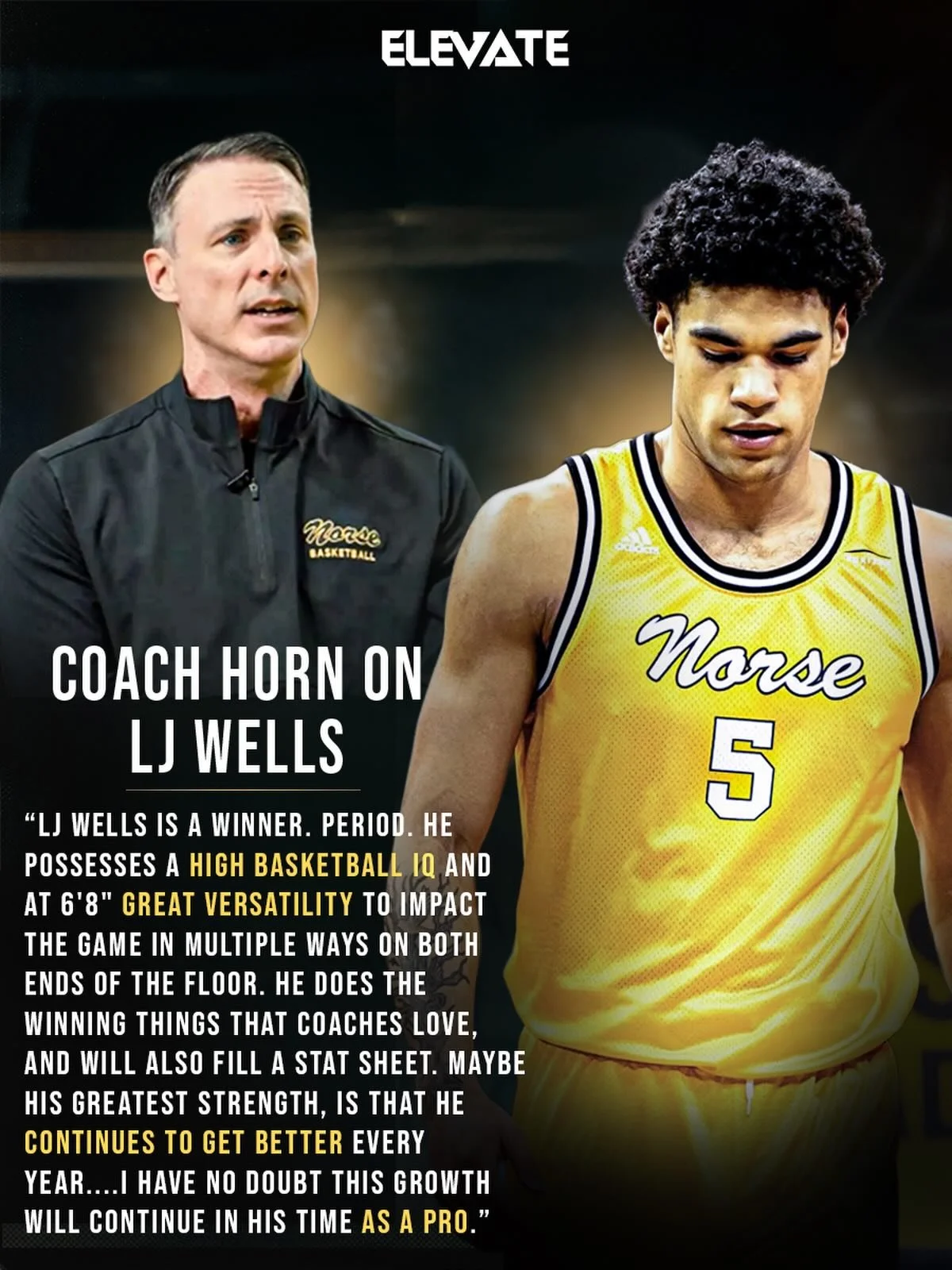 When asked about LJ Wells impact on the floor, NKU Head Coach Darrin Horn offered this insight.