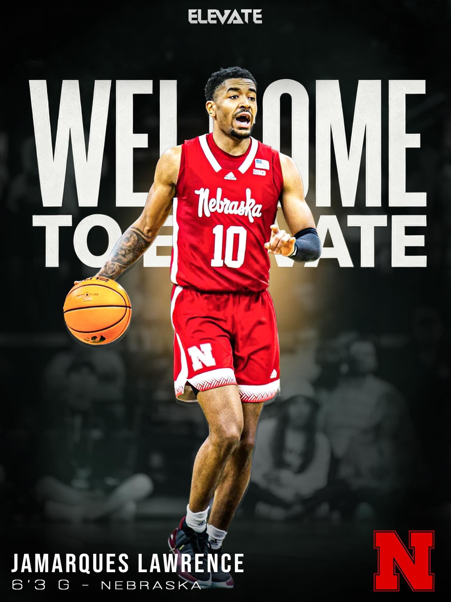 Elevate Sports Alliance is proud to welcome Jamarques Lawrence, a 6&rsquo;3 Guard out of Nebraska 🚀

@jaayswishh embodies the definition of an elite combo guard. A seasoned veteran, he excelled both on and off the ball throughout @huskermbb historic