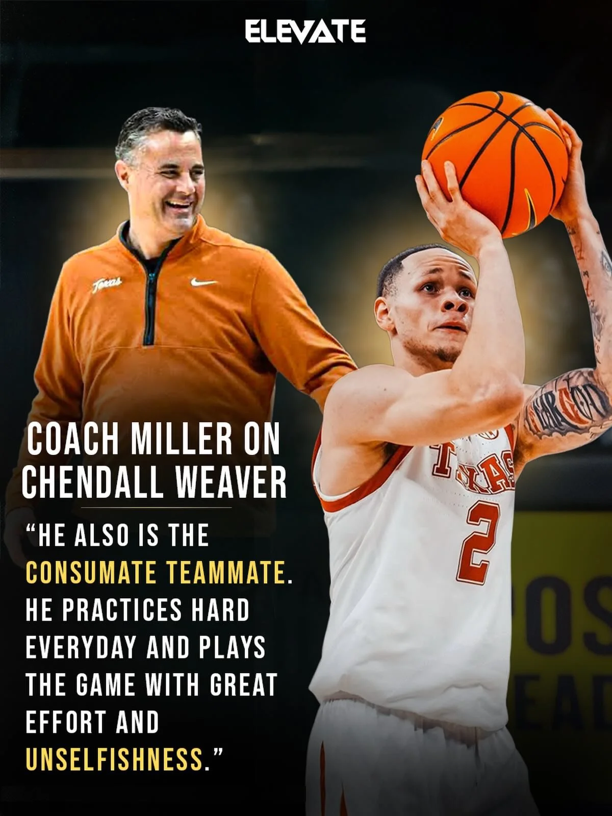 3-Time Pac-12 Coach of the Year and current Texas Head Coach Sean Miller on Chendall Weaver.