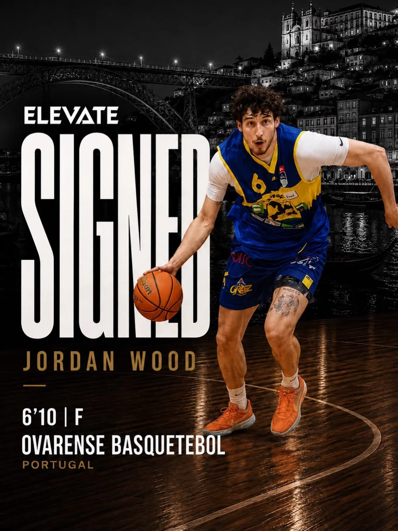 JORDAN WOOD | OVARENSE @fpbasquetebol 

It&rsquo;s official. Jordan Wood is taking his game to Portugal. Coming off his first professional season in Austria with UBSC Raiffeisen Graz, Jordan averaged 12.3 points, 4.3 rebounds, and 1.5 assists per gam