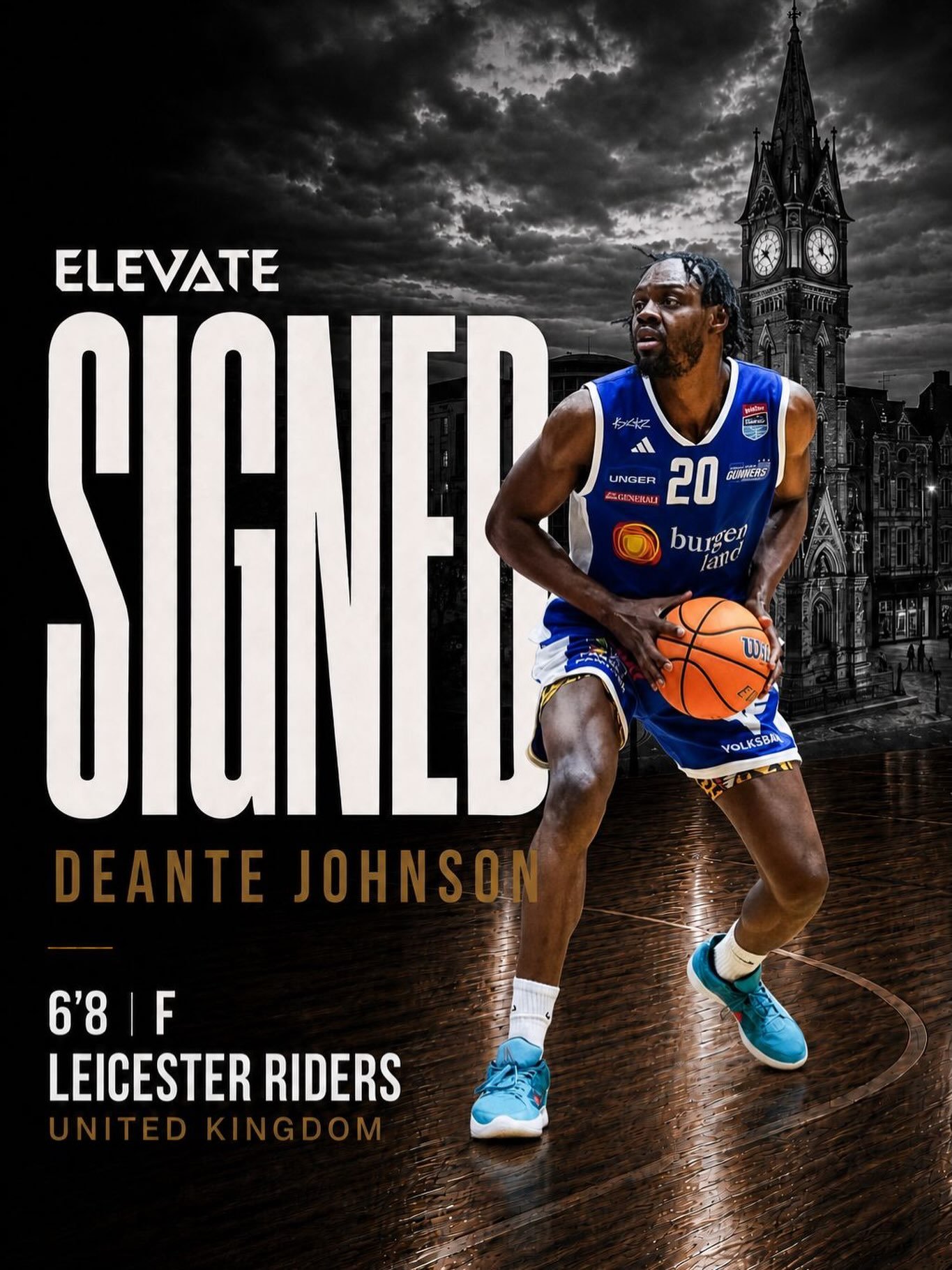 DEANTE JOHNSON | LEICESTER RIDERS @superleaguebasketballm 

It&rsquo;s official. Deante Johnson is taking his game to England. The 6&rsquo;8 big man closed out 2025-26 with a strong run for Oberwart in the Austrian Superliga, averaging 10.7 points, 6