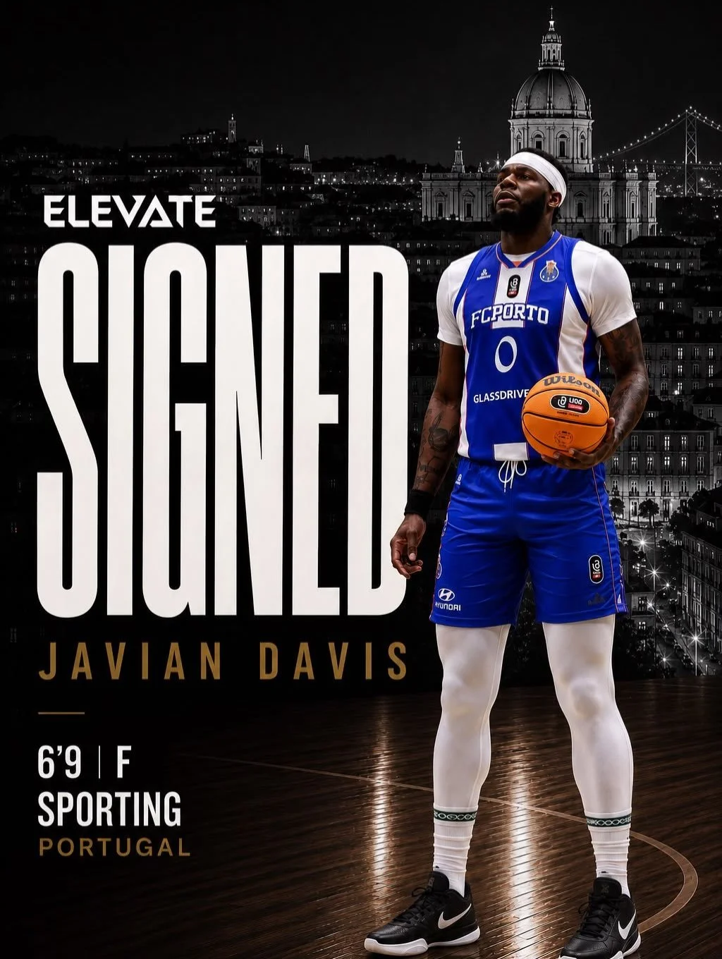 JAVIAN DAVIS | SPORTING CP @sportingmodalidades

Javian Davis has signed with Sporting Clube de Portugal for the 2026-27 season. In his 2025-26 campaign with FC Porto, Javian averaged 11.6 points and 5.7 rebounds in domestic league play, shooting 61.
