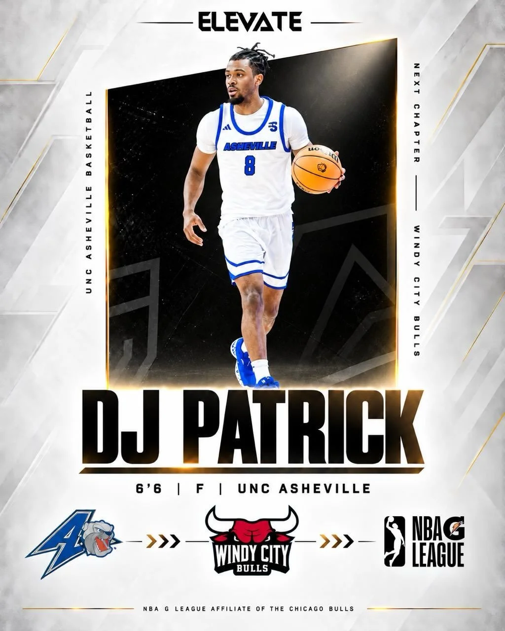 Next stop, Chicago. DJ Patrick makes the move from UNC Asheville to the Windy City Bulls with the regular season right around the corner 📈