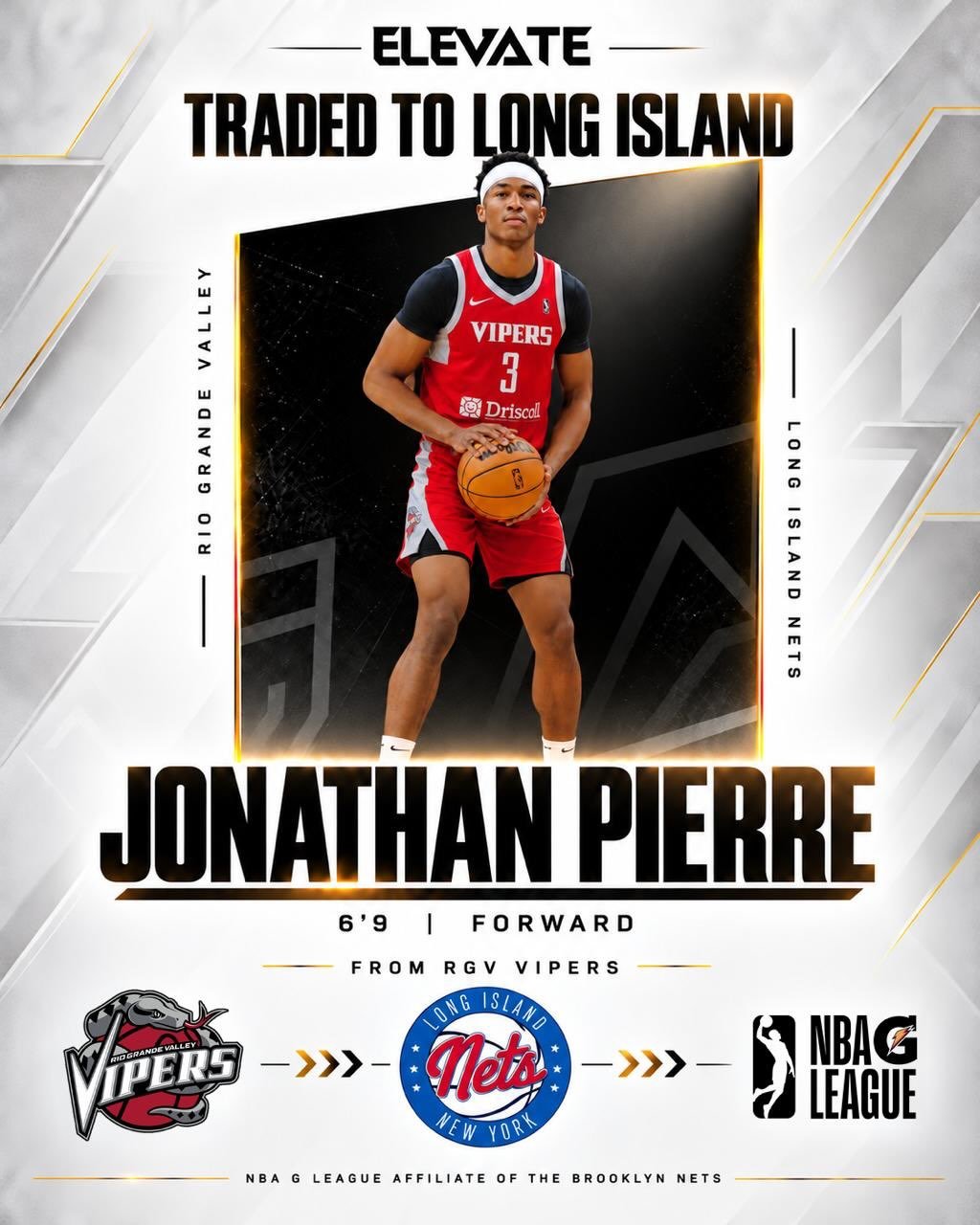 New chapter in New York🗽 Jonathan Pierre lands with the Long Island Nets after a trade. The work doesn&rsquo;t change. Year 2 let&rsquo;s go! 📈🔥