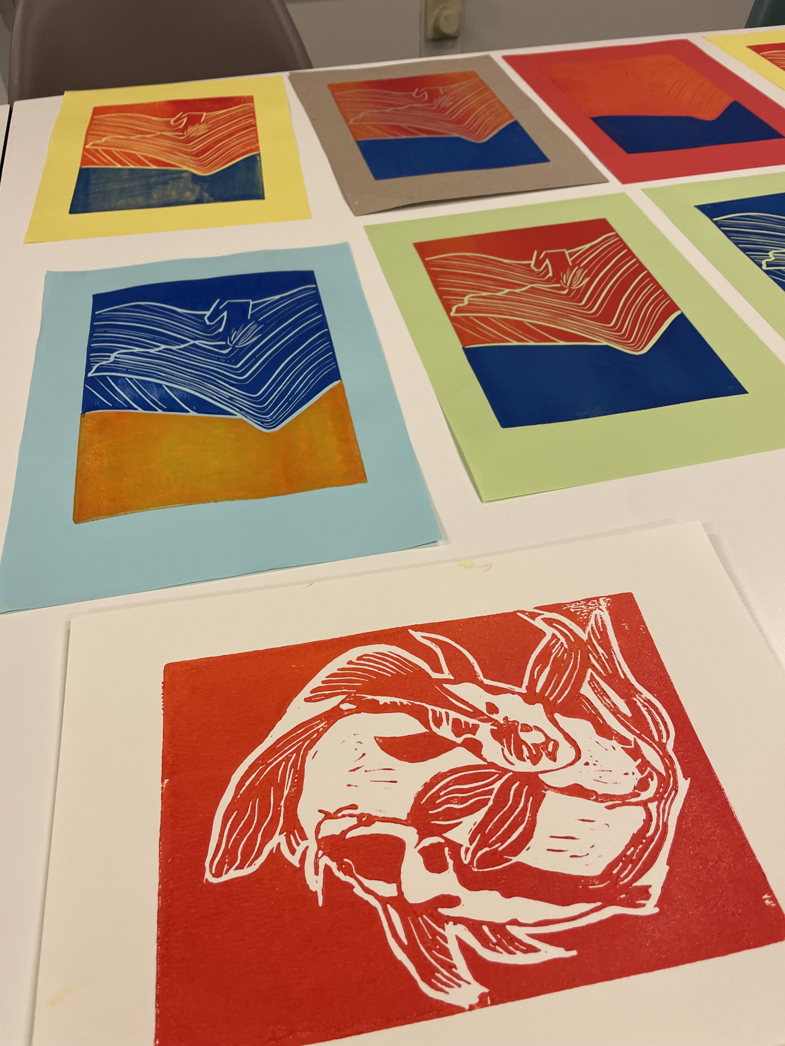 Linoleumstrykworkshop i vinterferien gennem FOF 