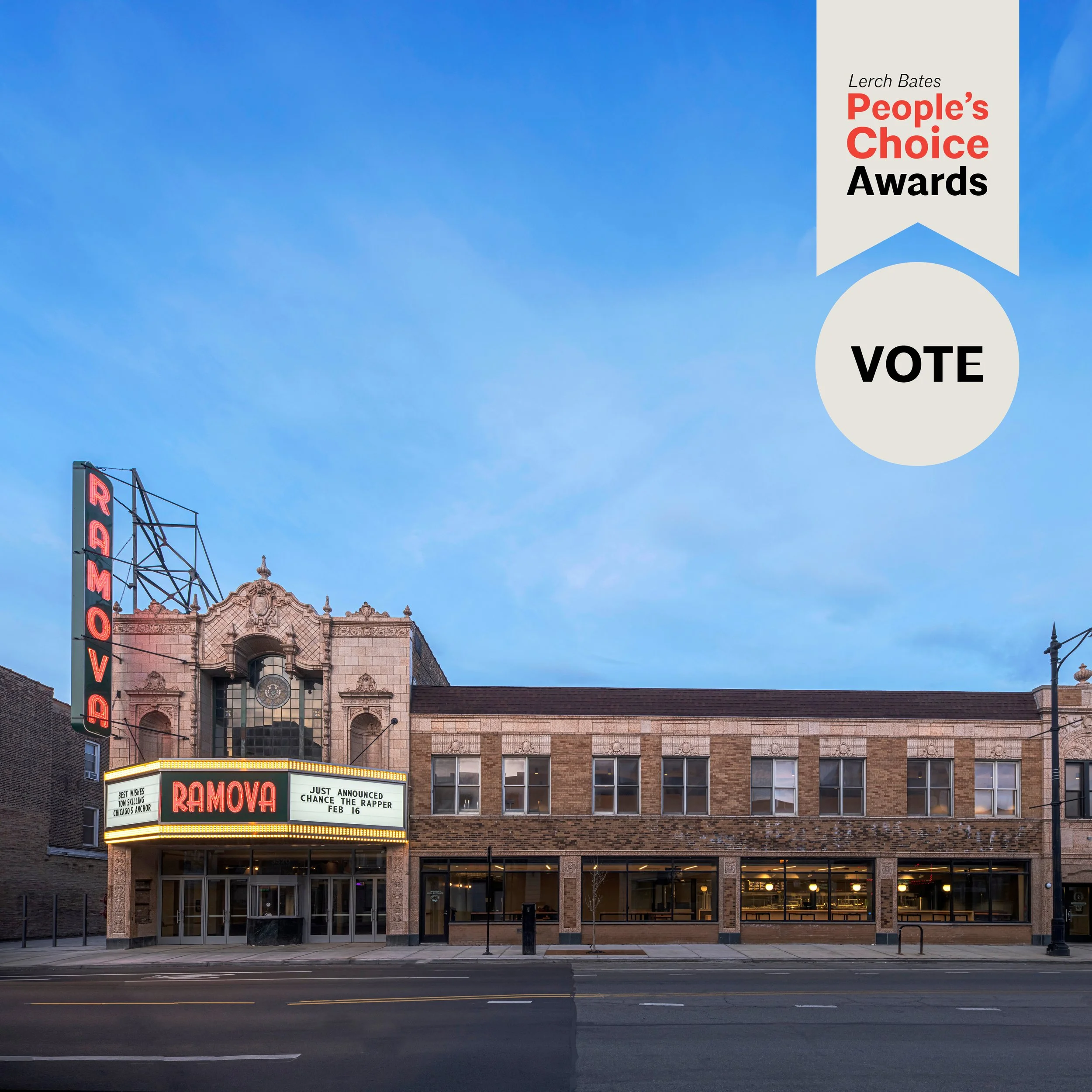 Ramova Theatre Award Finalist: AIA Chicago Lerch Bates Peoples Choice Awards