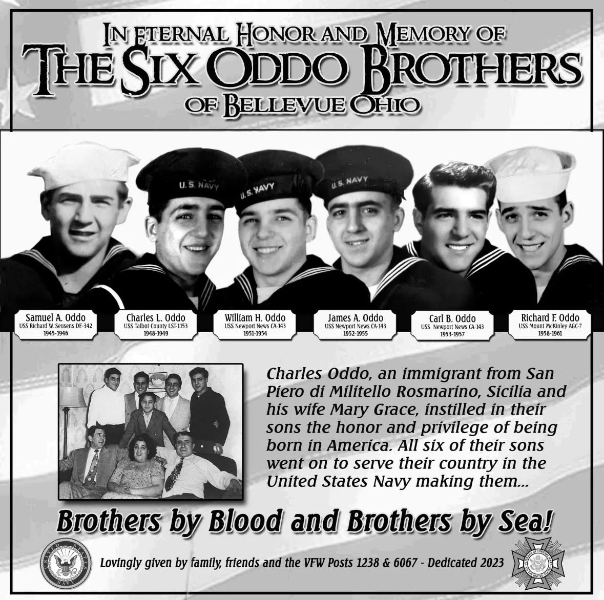 6 brothers, Navy veterans to be honored in D.C.