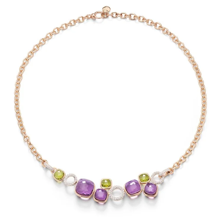 Nudo necklace in rose gold with amethyst and peridot by Pomellato.jpg