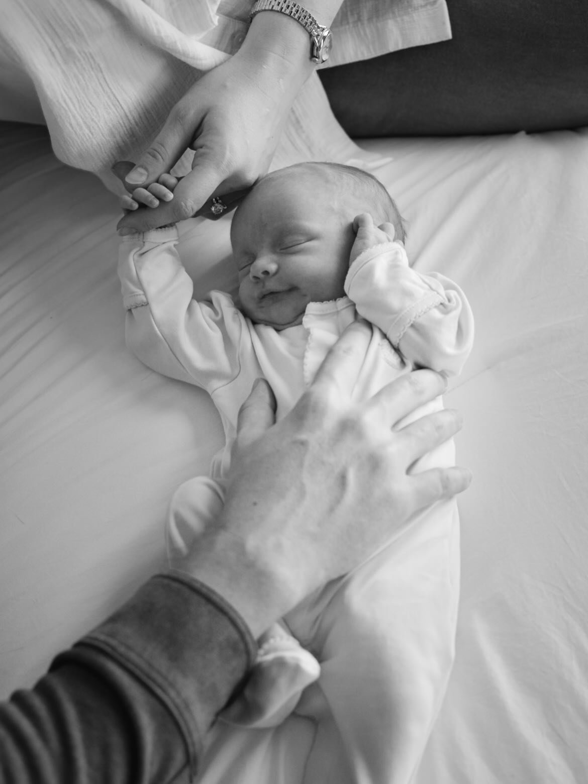 Adding some finishing touches on this ever-so-sweet newborn session. Can&rsquo;t wait to deliver this gallery to these first-time parents 💕