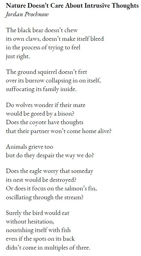 Nature Doesn't Care About Intrusive Thoughts