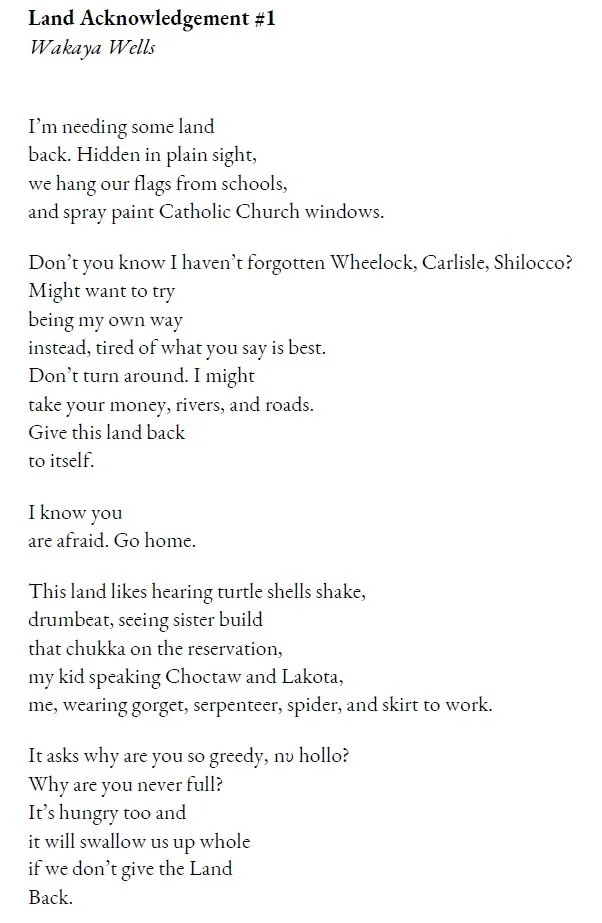 Land Acknowledgement #1