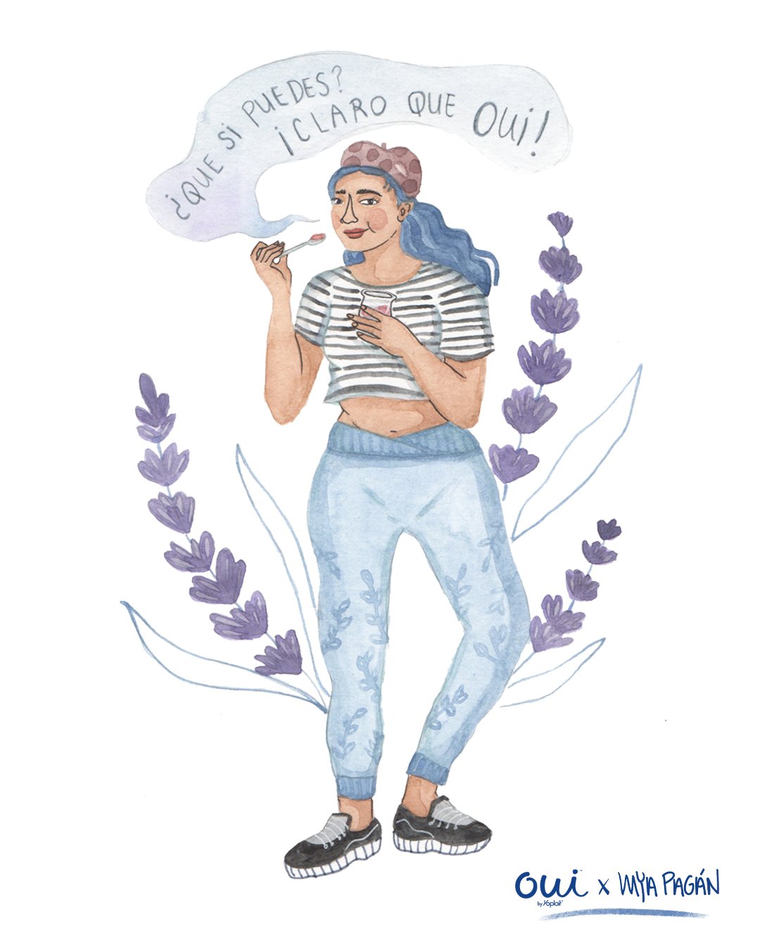 Illustration for social media campaign for Oui by Yoplait (Puerto Rico) 