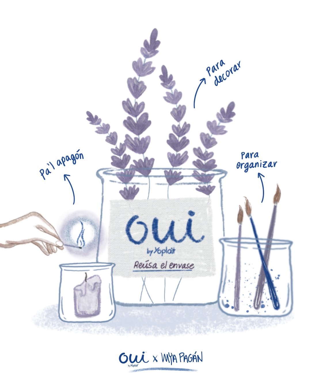  Second illustration for social media campaign for Oui by Yoplait (Puerto Rico)