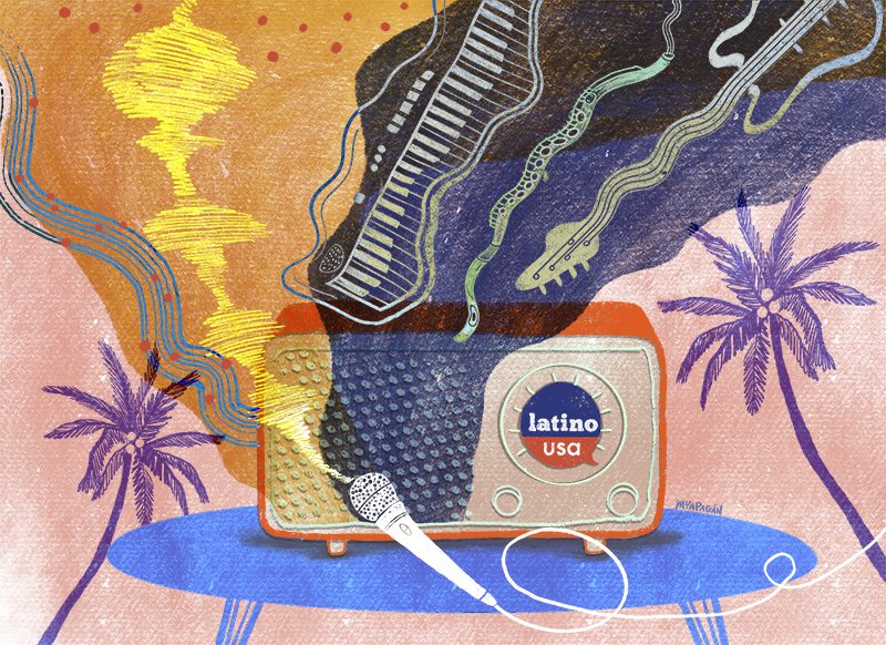 Illustration for Latino USA's Sonic History episode 