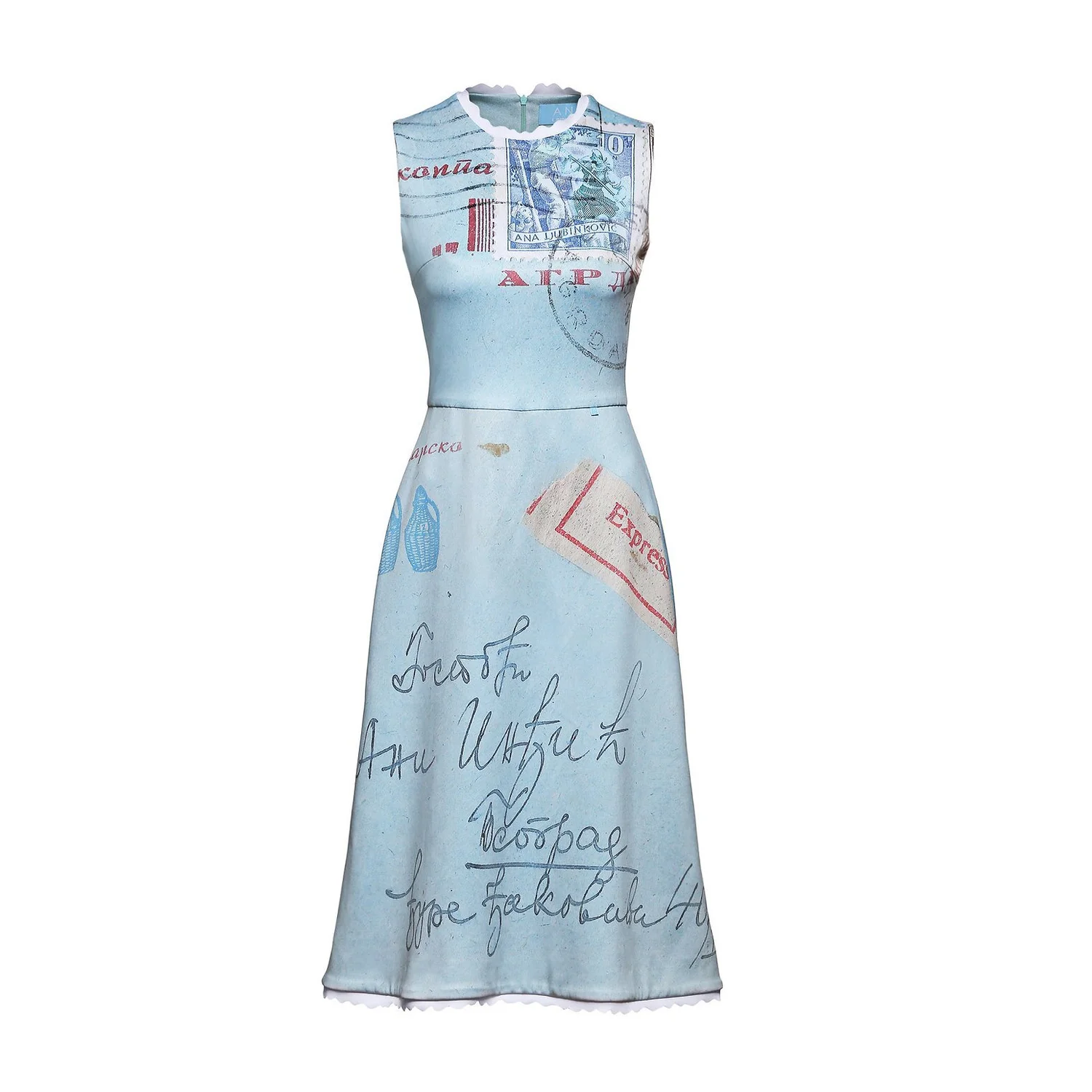 Ana Ljubinkovic Blue envelope dress I.DEA PR Ana Ljubinkovic Blue envelope dress I.DEA PR
