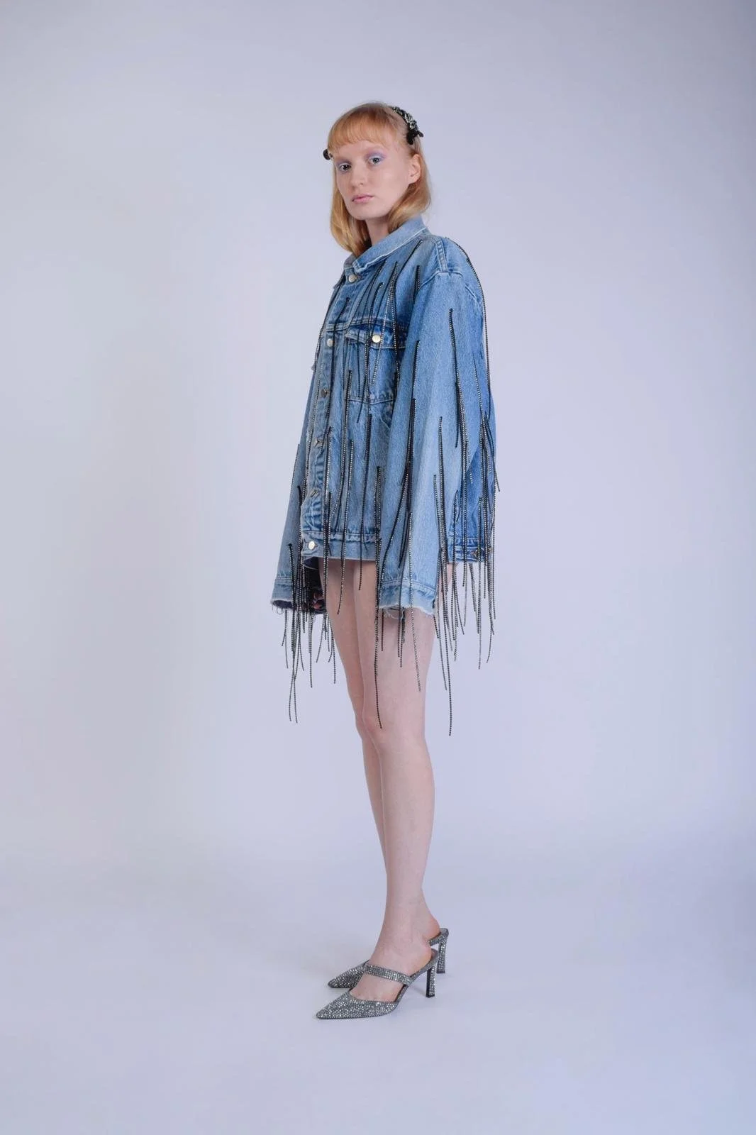 Blue Denim Fringed Jacket
