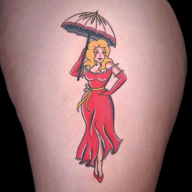 Little southern belle pinup from a while ago ! I was real happy with this one (: think she&rsquo;s a cutie !