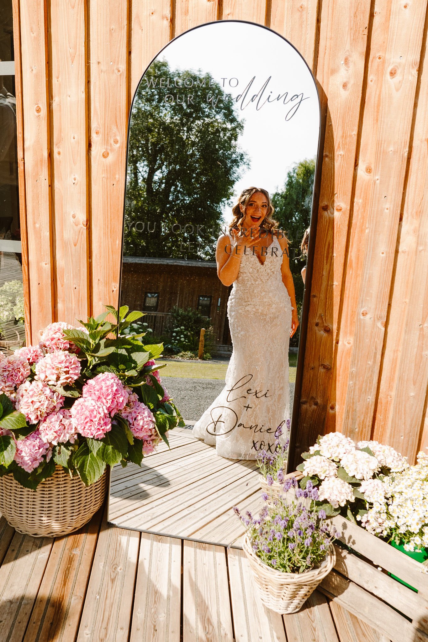 Wedding selfie mirror Photo Booth prop hire in Leicestershire