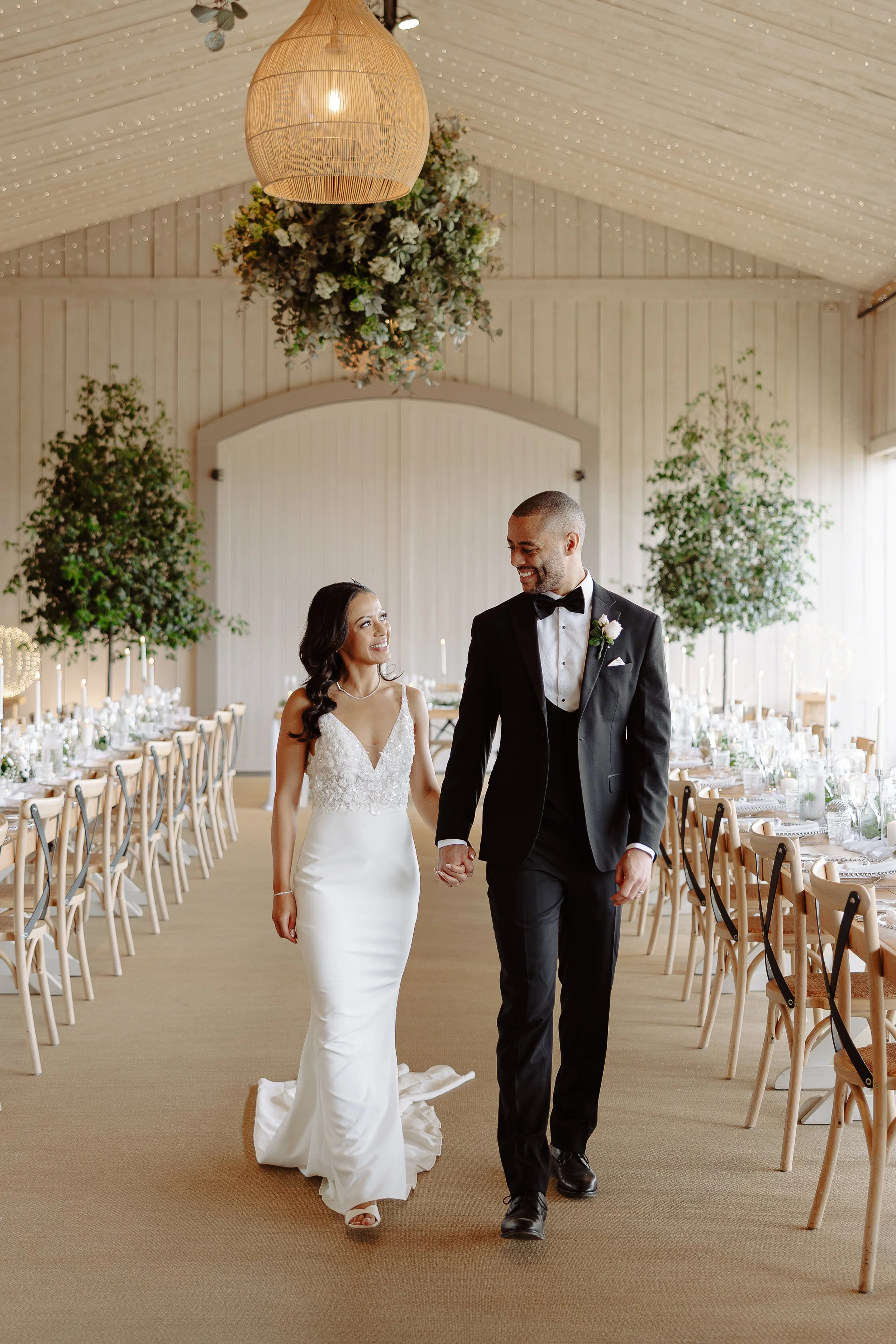 bride and groom in wedding breakfast room at primrose hill farm.JPG