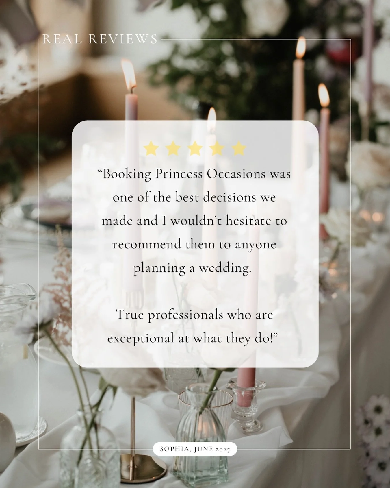 R E V I E W S // Kind words from one of our lovely couples 🤍

We HONESTLY couldn&rsquo;t be more grateful for feedback like this! 
It&rsquo;s always such a pleasure helping our couples create the wedding they&rsquo;ve been dreaming of, and seeing ev