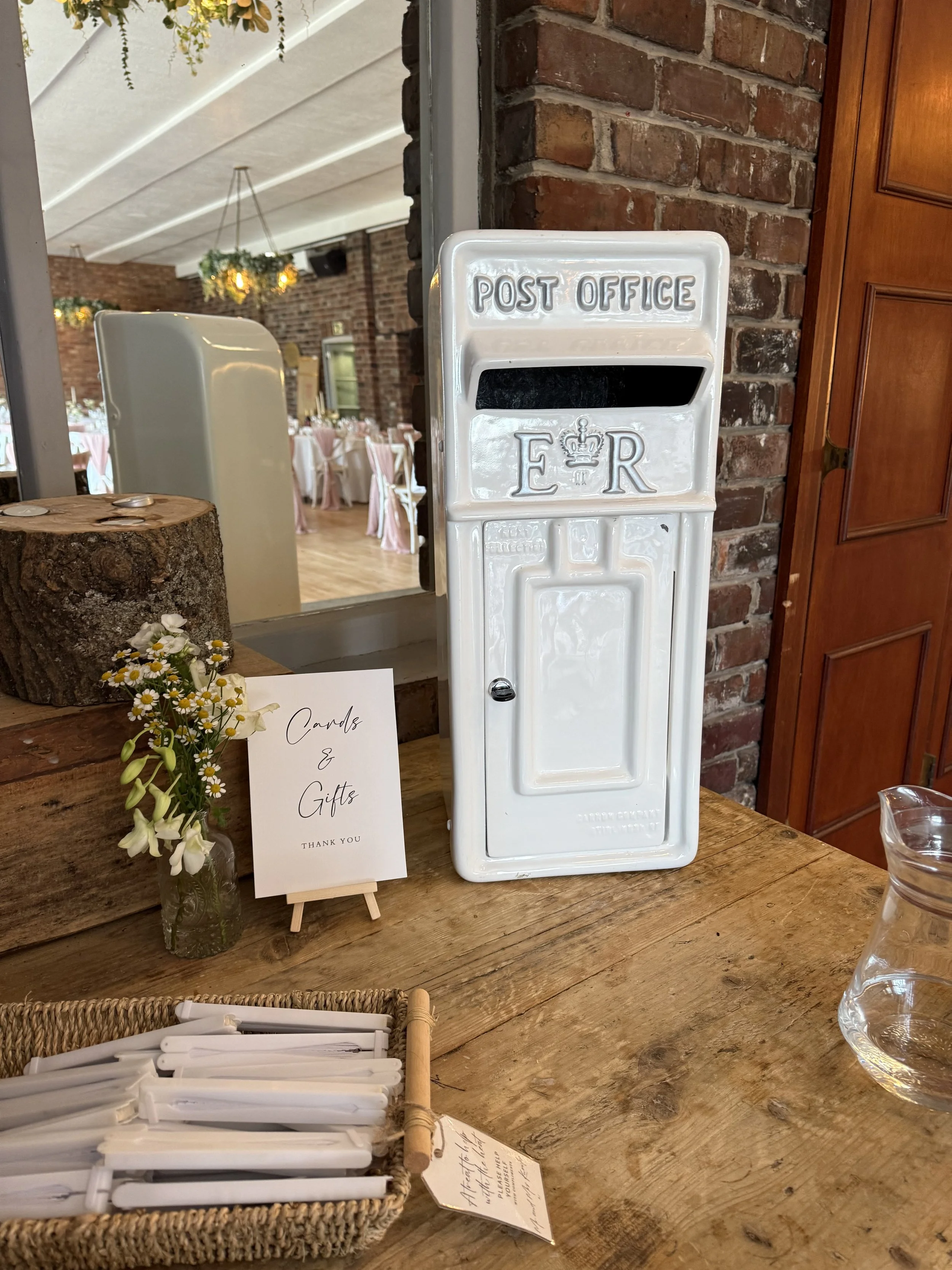 wedding Royal Mail post box prop hire in east midlands