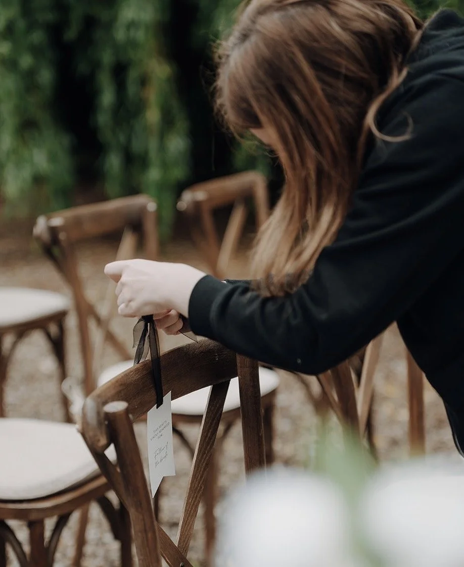 wedding decor and prop hire ceremony tags in Leicestershire